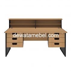 Office Table Size 160 - EXPO MP 160 + MP H03 + MP H03 + MP RC 160 / Beech 